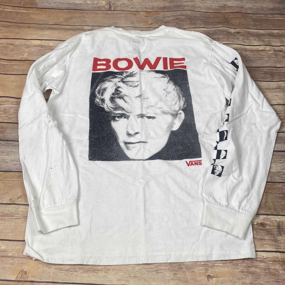 S David Bowie Vans longsleeve unisex t-shirt